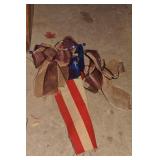 AMERICAN FLAG AND RIBBON DECORATION