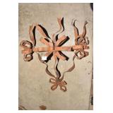 METAL BOW 28" H X 28" X 12" CANDLE HOLDER WALL