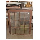 12 PANE WOOD WINDOW 34" H X 28.5" W