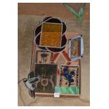 ASSORTED STAINED GLASS HANGINGS
