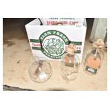 8 NEW PLANT STARTERS GLASS W/ ROPE ON SOME