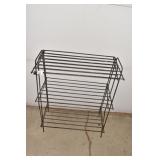 IRON THREE TIER STAND 27" H X 19" X 7" D