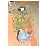 GLASS PLANTER AND MURANO GLASS PC