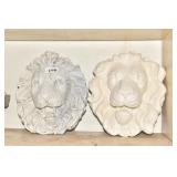LIONHEADS WALL MOUNT 10.5" COMPOSITION