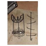 IRON SHELF 24" X 12" AND 28" IRON HANGER FOR