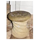 CEMENT PLANTER W/ FLOWER DESIGN TOP 17" H X 16"