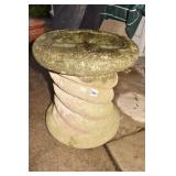 CEMENT PLANTER W/ FLOWER DESIGN TOP 17" H X 16"