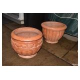 12" H X 14 & 17" ROUND HEAVY PLANTERS