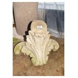 CEMENT LEAF DESIGN PLANTER 13" H