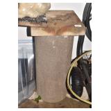 ROUND CEMENT PILLARS W/ PAD TOP 20" H WITH 12"