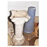 CEMENT PLANTER 22" H X 9" TOP
