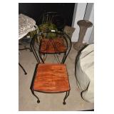 TWO IRON CHAIRS