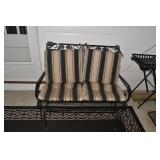 WROUGHT IRON GLIDER W/ CUSHIONS 41" W