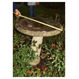 CEMENT BIRD BATH W/ PEDESTAL