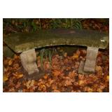 CEMENT CURVED FRONT 3 PIECE BENCH