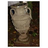 CEMENT URN W/ HANDLES