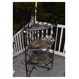 IRON 3 SECTION PLANT STAND CORNER