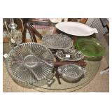 FISH PLATE OVEN PROOF, DEPRESSION PLATE GREEN,