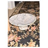 MARBLE PEDESTAL DISH 5" H X 12" ROUND
