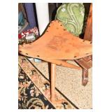 LEATHER GAUCHO STOOL