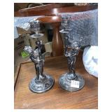 METAL CHERUB CANDLE HOLDERS