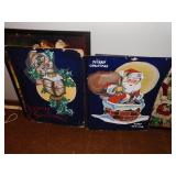 SANTA PUZZLES FRAMED, 32" X 26"  ETC