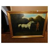 HORSE PAINTING - SIGNED LR- 36" x 26" CANVAS -