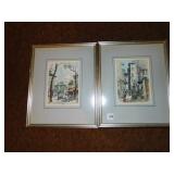 EUG. VEDER STREET SCENE 13.5" X 11"