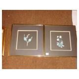 PAIR OF FRAMED PRINTS 16" X 16"
