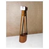 TEAK WOOD VASE UNIQUE 14.5"