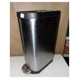 FOOT CONTROL STAINLESS TRASH CAN 27" H LABELED