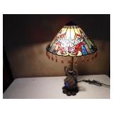 STAINED GLASS LAMP 28" H
