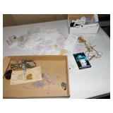 GEM STONES IN ENVELOPES, NECKLACES, ETC.