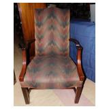 TRADITIONALK ARM CHAIR CARVED LEGS FARINGTON CO