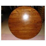 42" ROUND OAK COFFEE TABLE MASSIVE CLAW FEET  19"