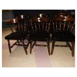 PINE CAPTAIN CHAIRS SOLID DEEP FINISH