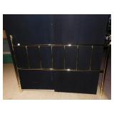 BRASS FINISH QUEEN SZ. HEADBOARD W/ HOLLYWOOD