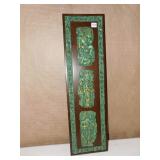 STONE CARVED ON BOARD 34" H X 10" W