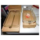 GLASBAKE NEW BAKING PANS, 4 PCS.
