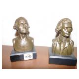 BUST OF GEORGE WASHINGTON AND THOMAS JEFFERSON,