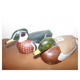 2 WOODEN DUCKS WITH A.I. LEVY ON BOTTOMS