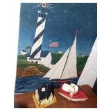 "WARREN KIMBEL" HANGING SAILBOAT THROW, BOAT