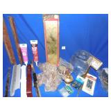 NEW BRASS PUSH PLATE, HINGES, KWIK SEAL, CHAIN