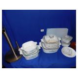 CORNING WARE AND PAPER TOWEL HOLDER