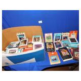 8 TRACK CARTRIDGES, SOME NEVER OPENED. GREASE,