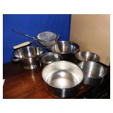 STAINLESS BOWLS, STRAINERS