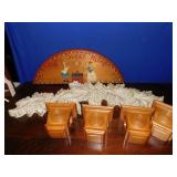 WALL DÉCOR - 4 DRAPE ROD HOLDERS, ETC.