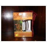 YARD SOLAR ORNAMENT WITH GIFT BOW, COPPER FINISH