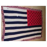 BURGUNDY VELVET AND FLORAL PRINT VALANCES, BEADED