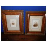12.5" X 15" ANTIQUE PICTURES IN WOOD FRAME
